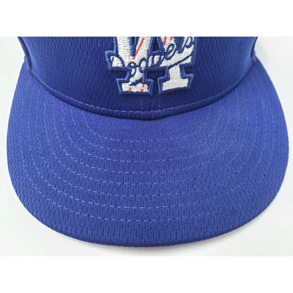 Los Angeles Dodgers New Era 59Fifty Fitted 7 Hat Cap Polyester MLB Baseball Blue